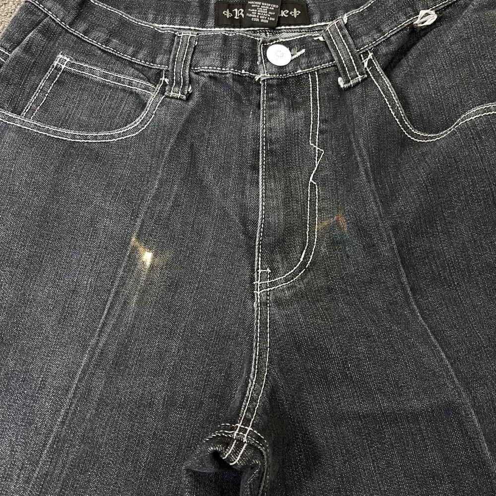 Raw Blue Shorts Mens Size 32 Denim Y2K Hiphop Baggy - Picture 2 of 13